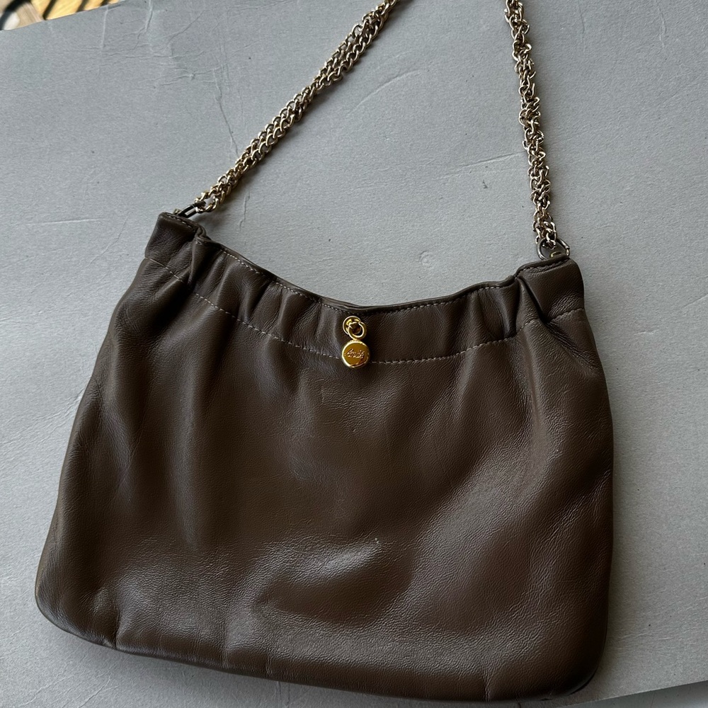 Vintage Brown Chain Strap Women's Bag